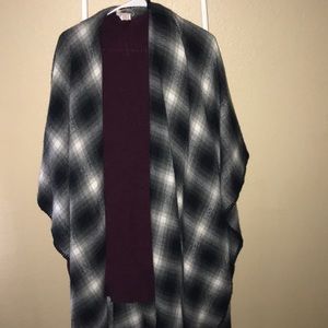 Sweater dress and poncho